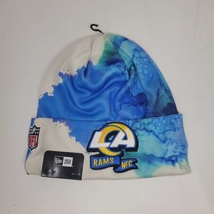 NEW Los Angeles Rams New Era 2022 Sideline Ink Dye Cuffed Knit Hat